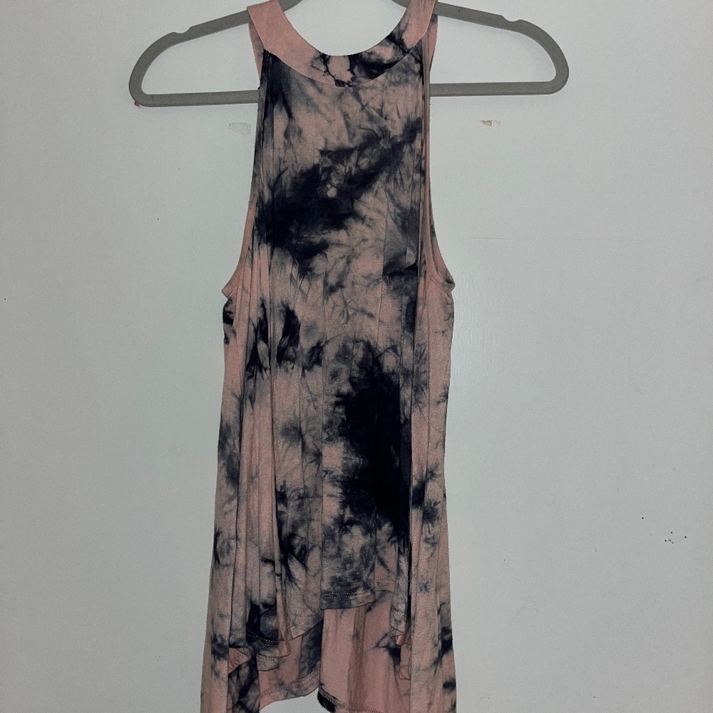 Pink and Blue tie dye tank